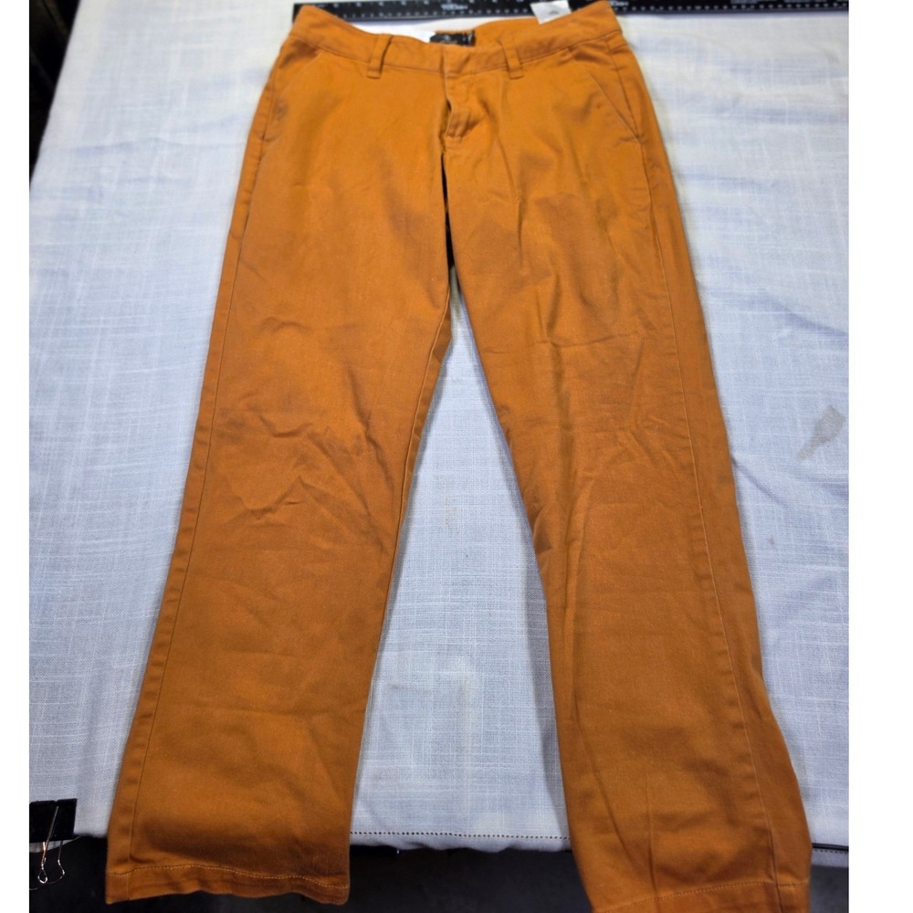 Volcom Chino Pants Burnt Orange Stretch Twill Straight Leg Size 24 B1111800